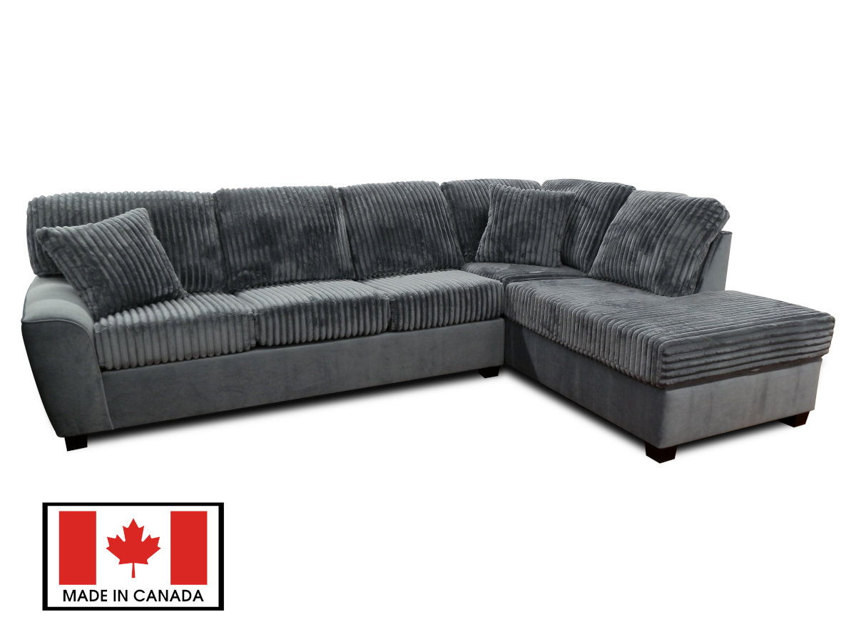 Sectional - Made in Canada - Dark Grey