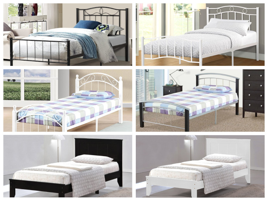 Twin Bed with Twin Mattress - Image
