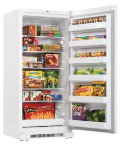 22496 - 17 Cubic Foot Upright Freezer - Full and Open