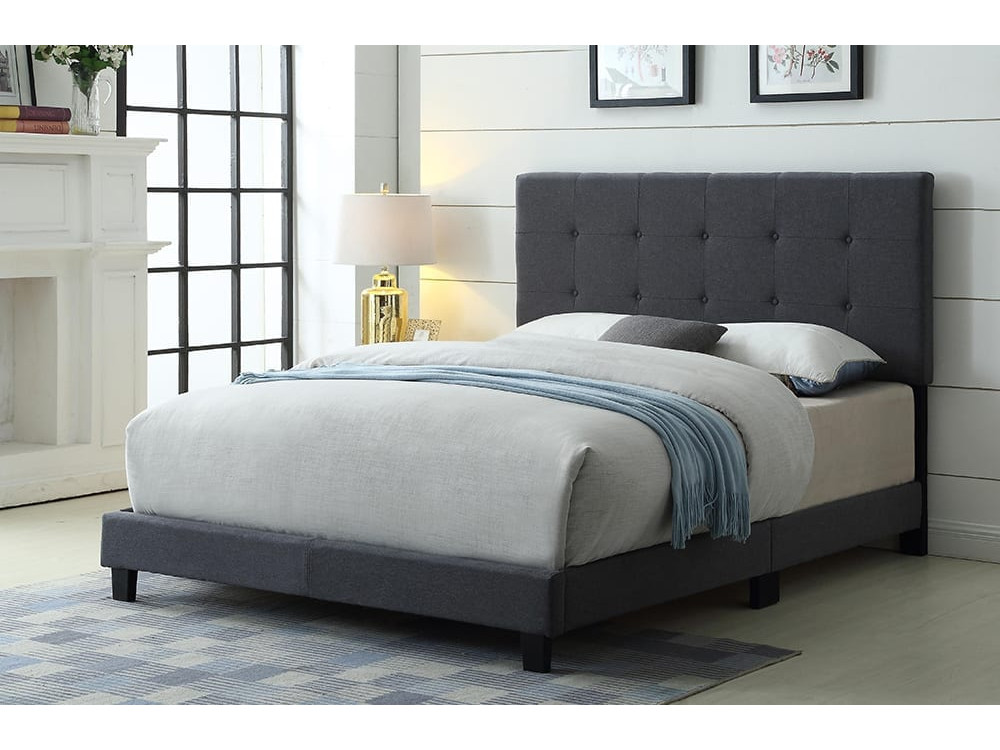 Grey Linen Bed – Double | Nothin' Fancy Furniture Warehouse