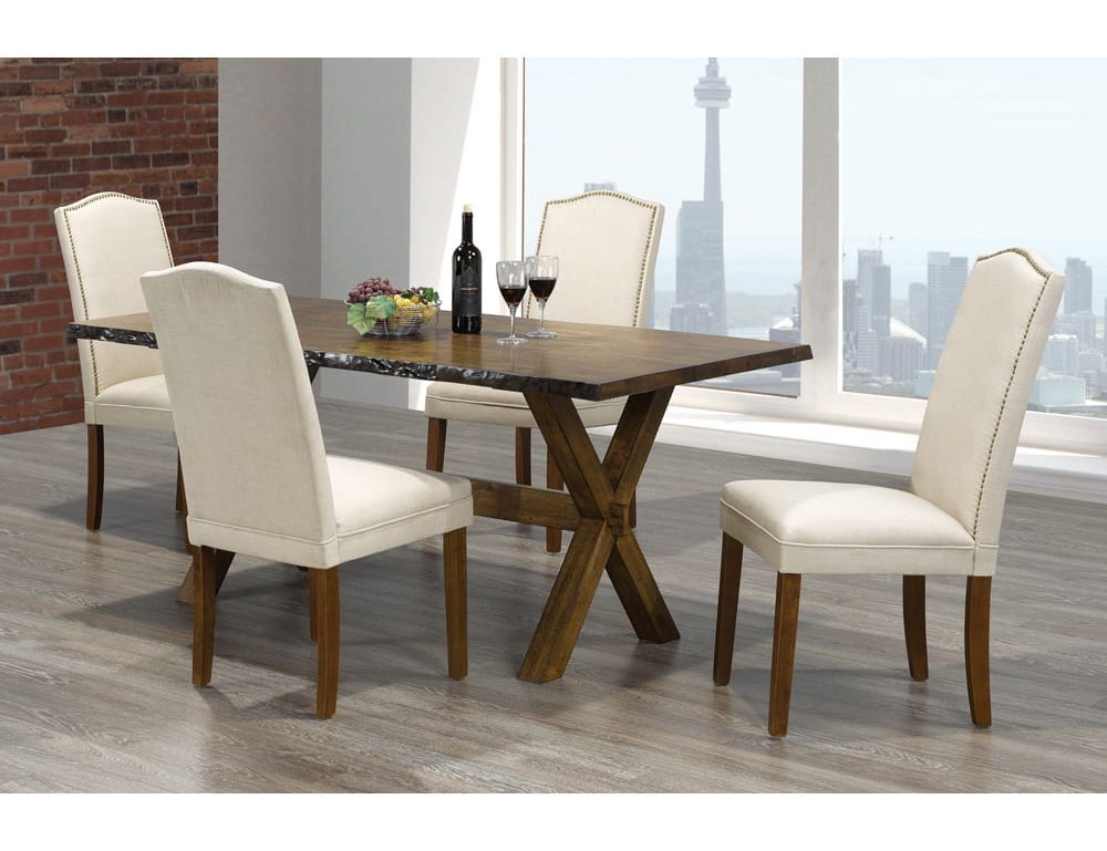 Living Edge Dining Room Table Set Nothin Fancy Furniture Warehouse