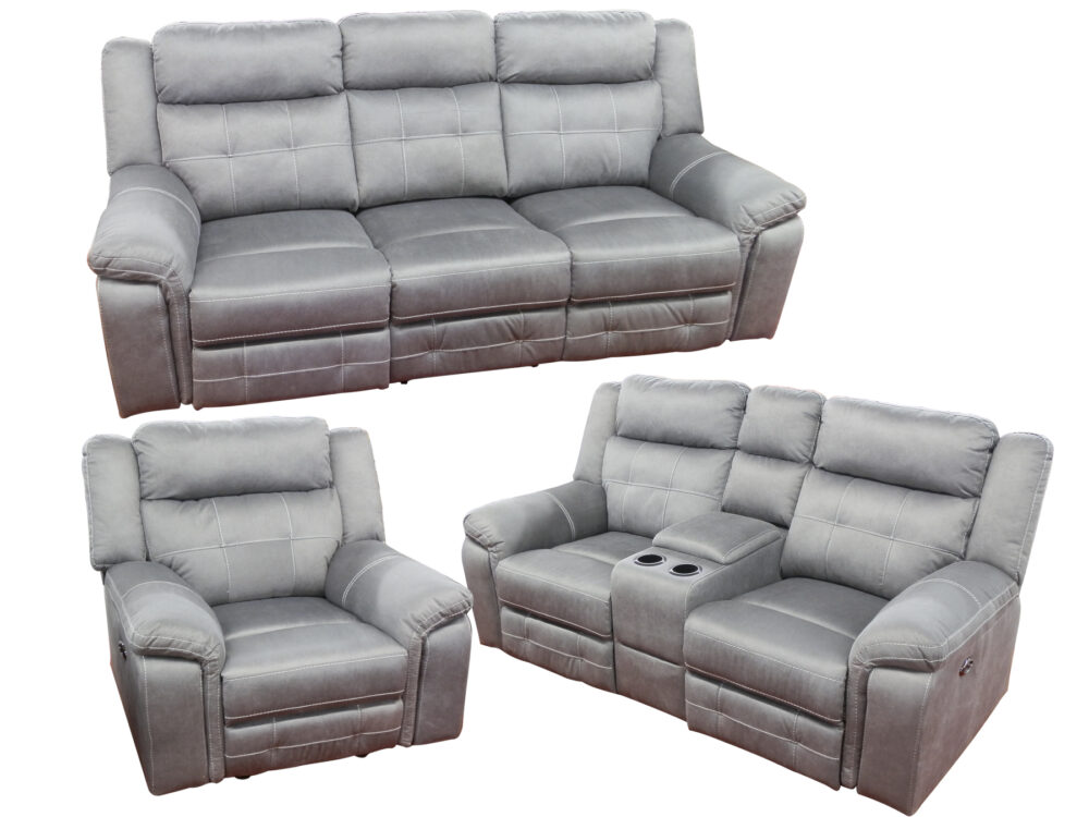 23849 - Reclining Sofa Set - UF-5993 - Grey