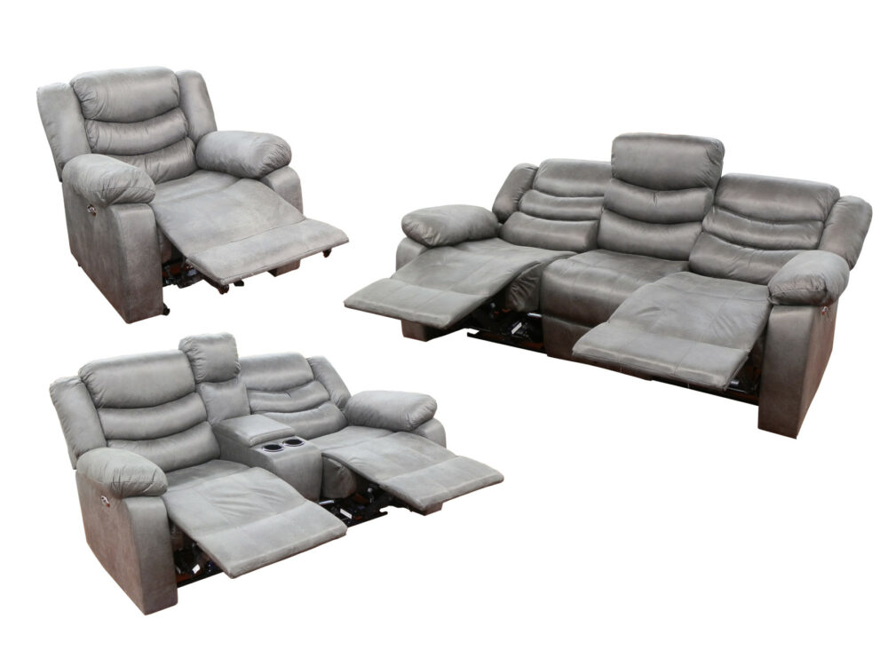 24002 - Power Reclining Sofa Set - UF-59929 - Grey
