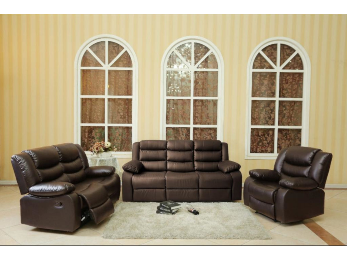 Reclining Loveseat Recliner Set Nothin Fancy Furniture Warehouse   24013 Sofa Set MEGA L8465 Brown 1200x900 