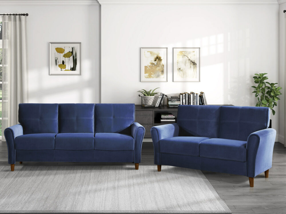 24328 - Sofa Set - MF-9348 - Blue