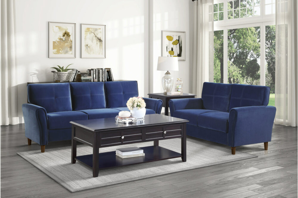 24328 - Sofa Set - MF-9348 - Blue Scene