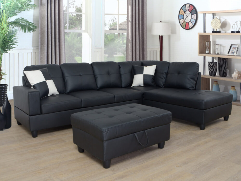 24372 - Chaisse Sectional with Ottoman - LTS-Belmount