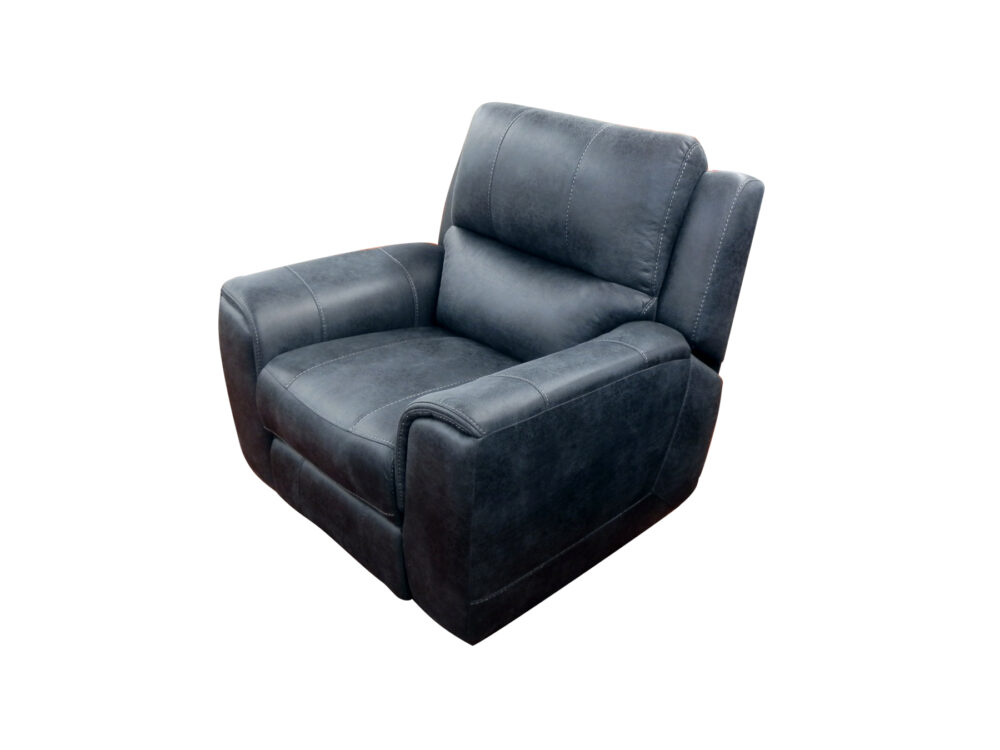 24430 - recliner - primo - duval - grey - angled