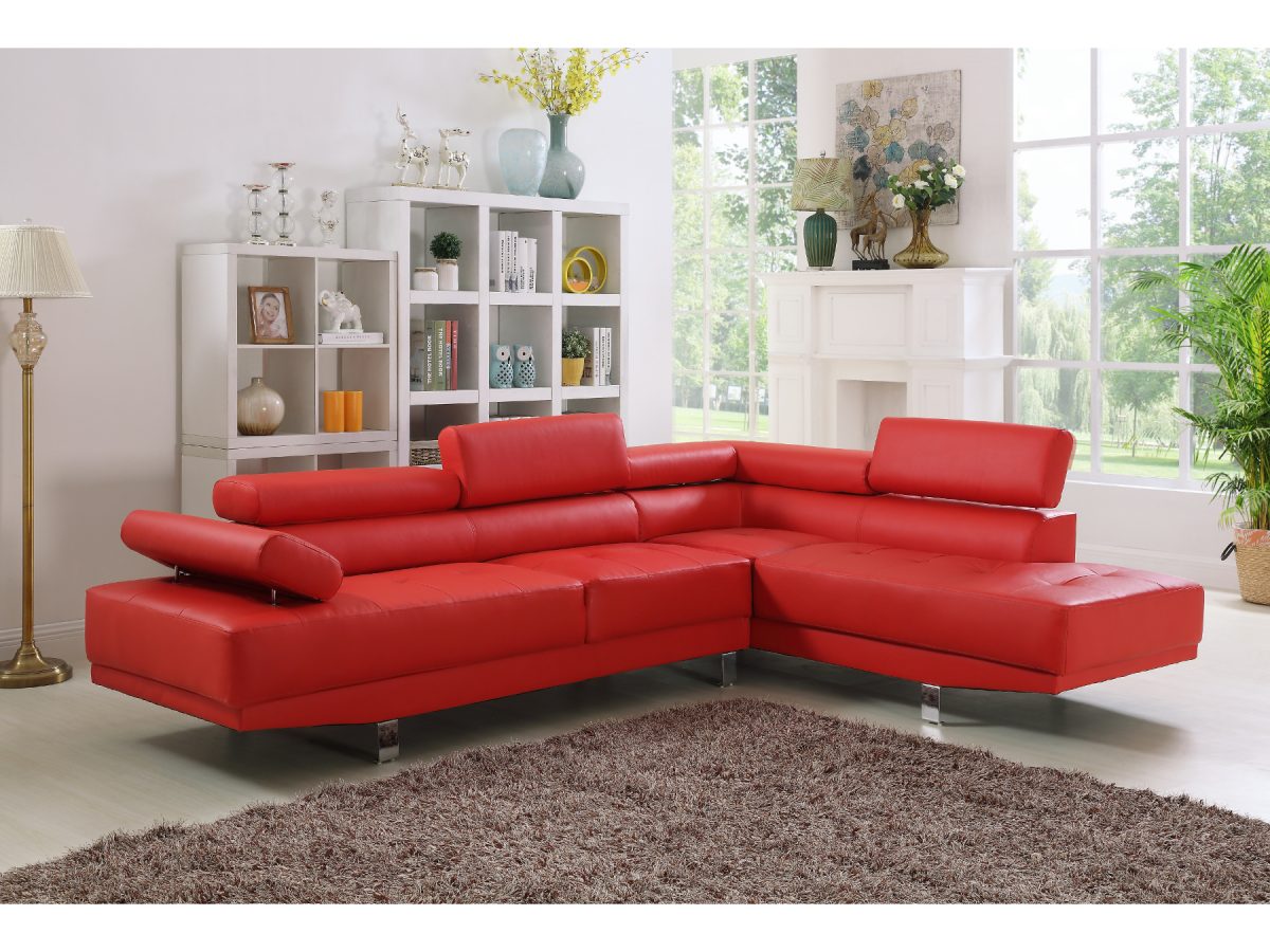 Chaisse Sectional with Adjustable Headrest Nothin' Fancy Furniture