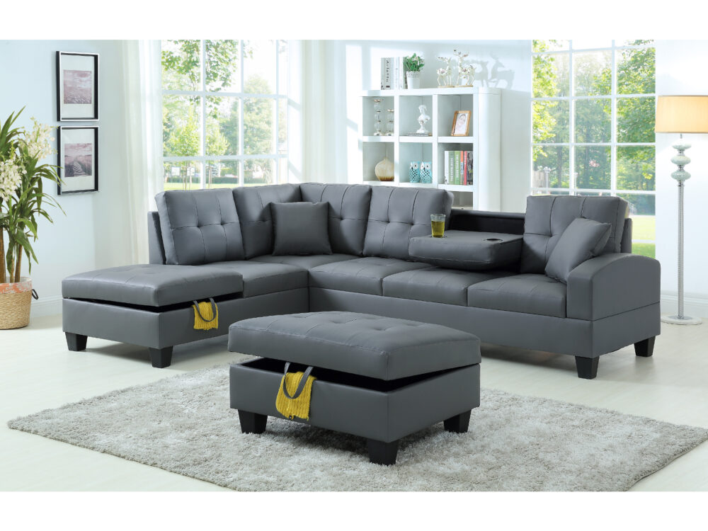 Chaisse Sectional with Storage Ottoman - Image