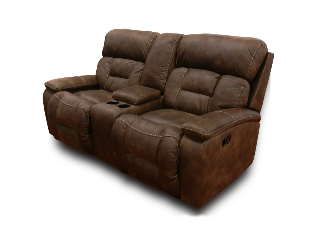 Reclining Loveseat with Centre Console Nothin' Fancy Furniture Warehouse