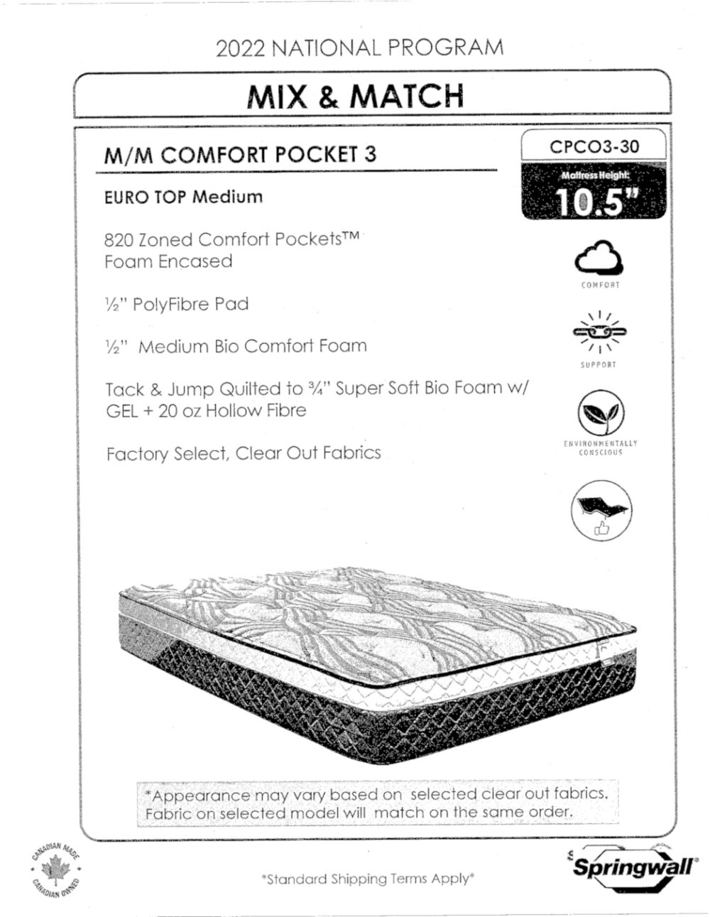 24924 - comfort - pocket - 3 - specsheet