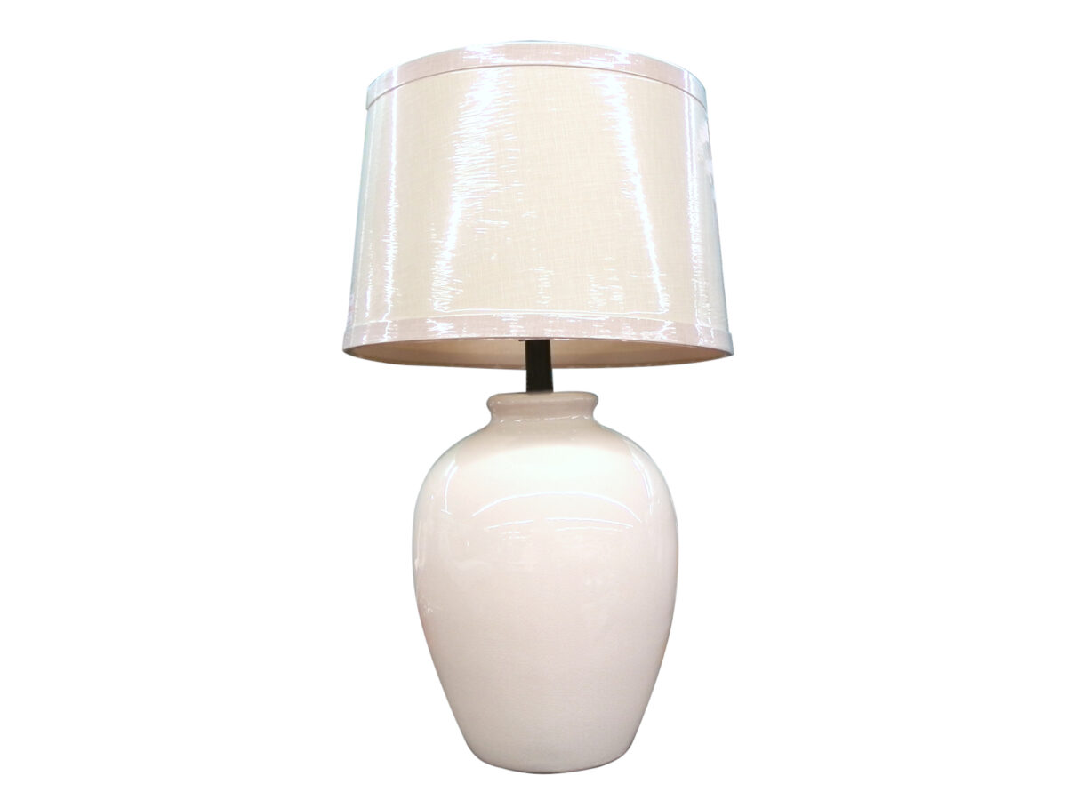 White Glass Table Lamp - Image