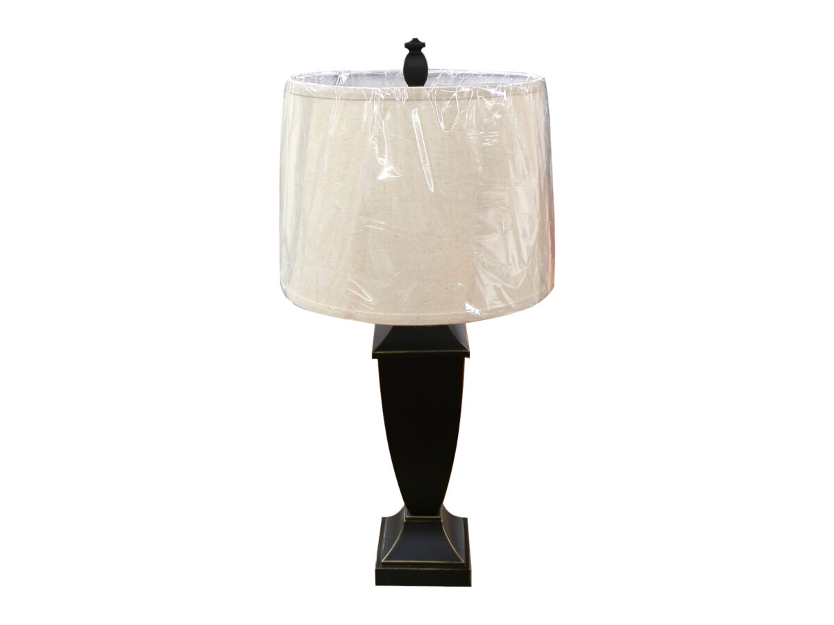 Black Grecian Style Table Lamp - Image