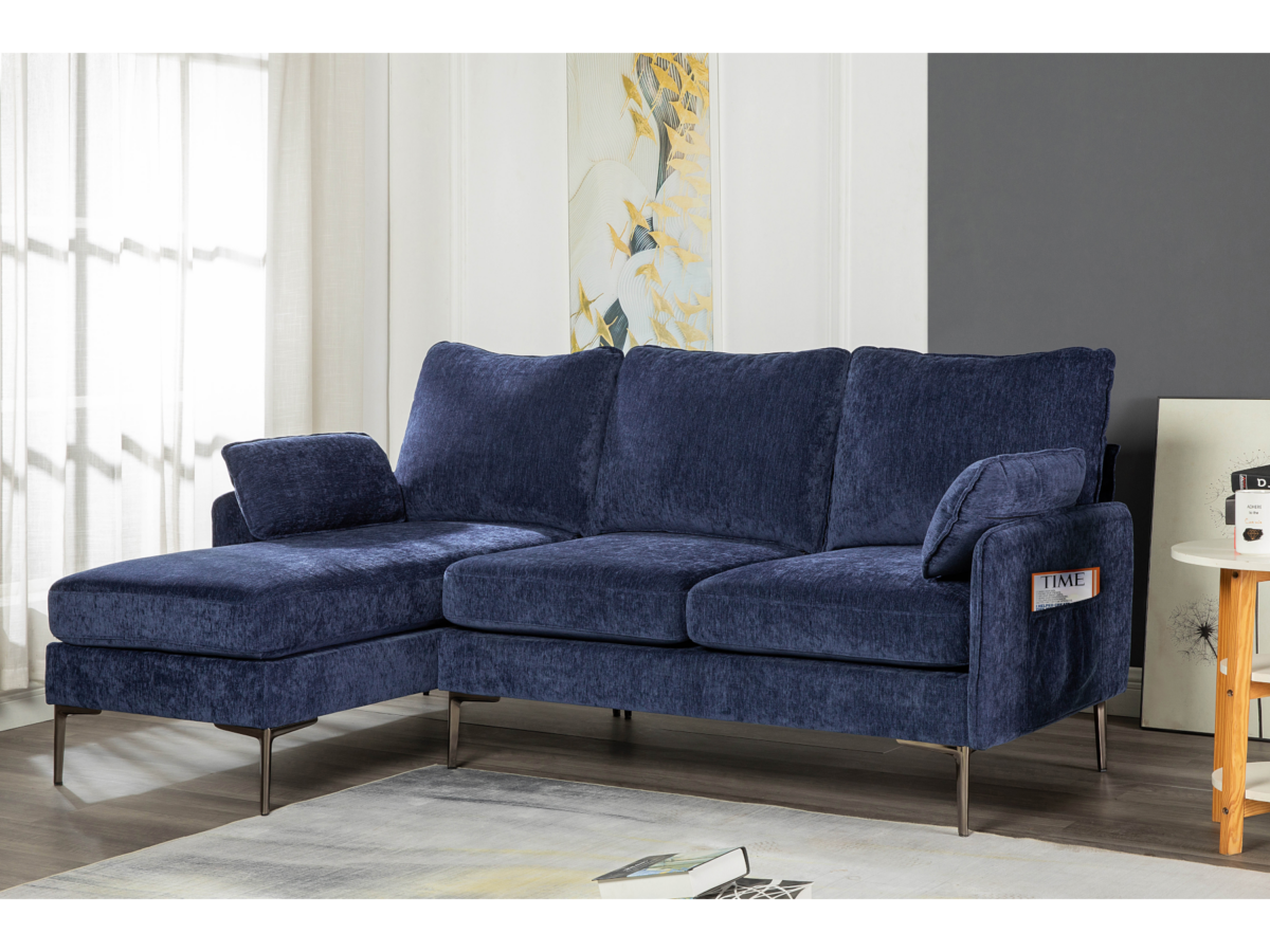 Chaisse Sofa - Blue Velvet - Image
