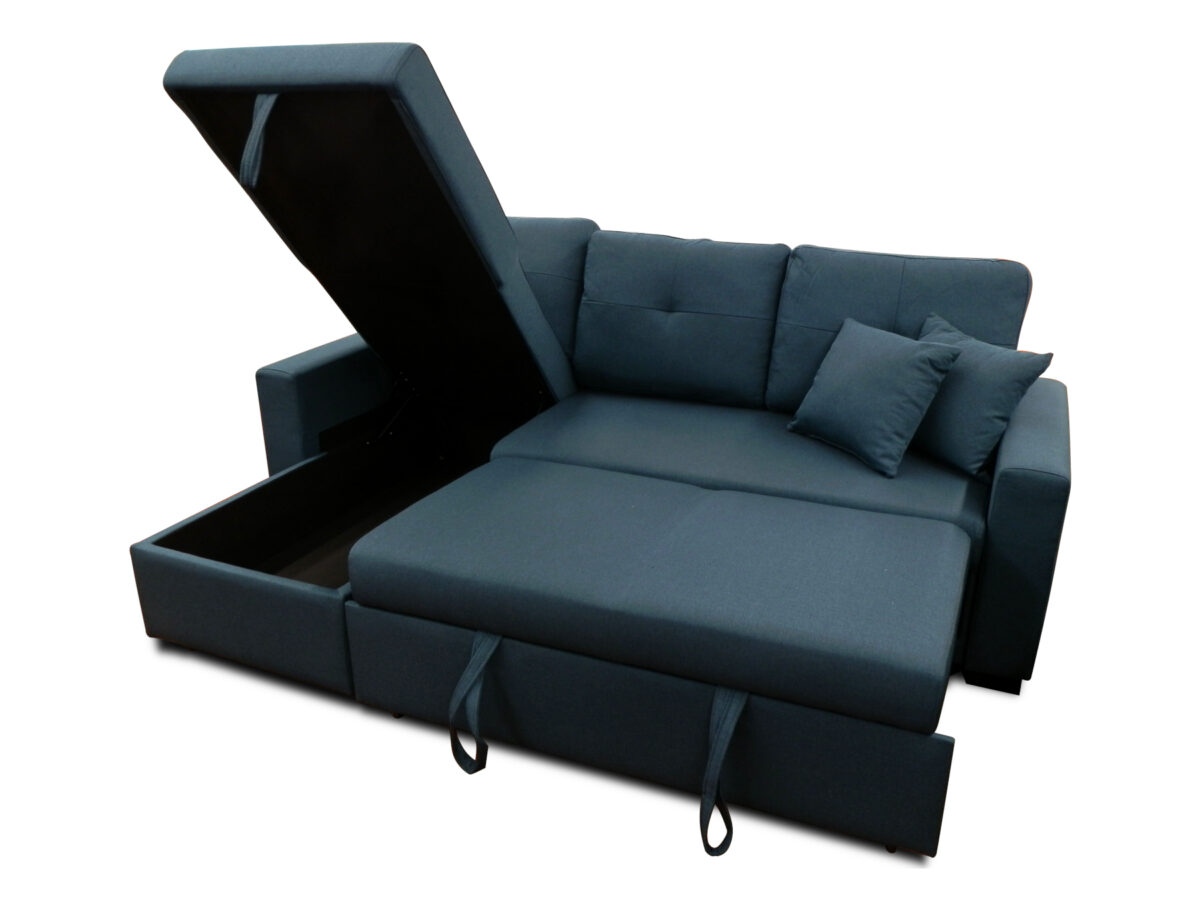 Chaisse Sofa with Pop-Up Bed & storage