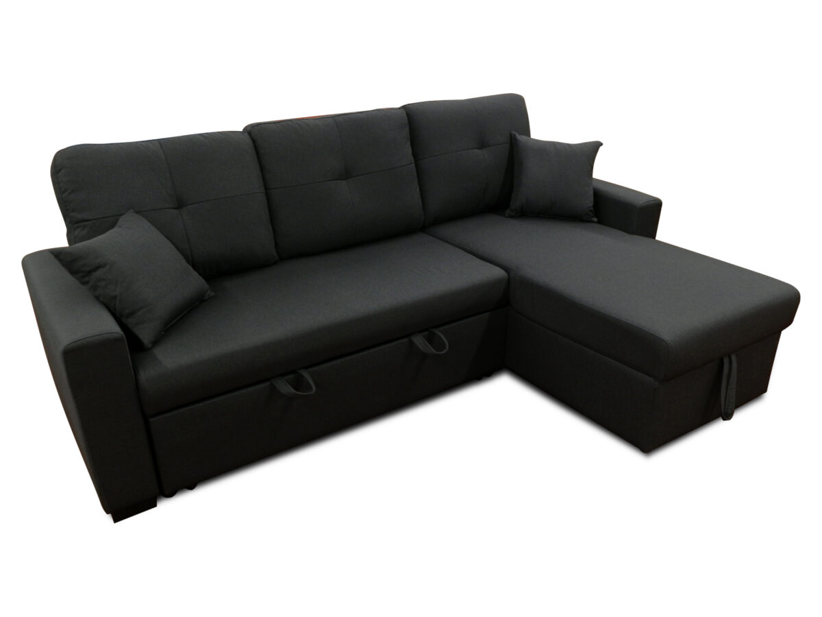 Chaisse Sofa with Pop-Up Bed & Storage