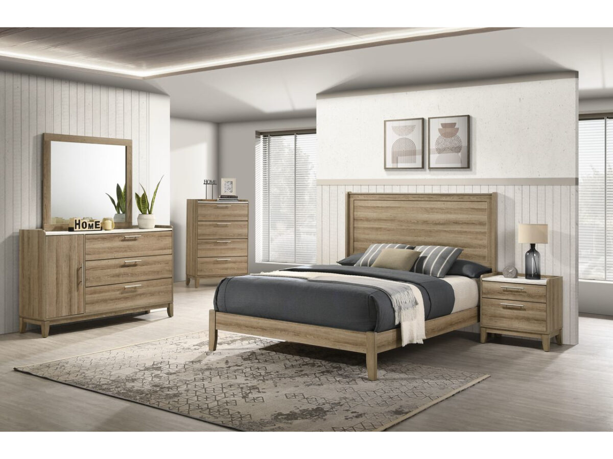 7-Piece Queen Bedroom Set - Brown in Colour