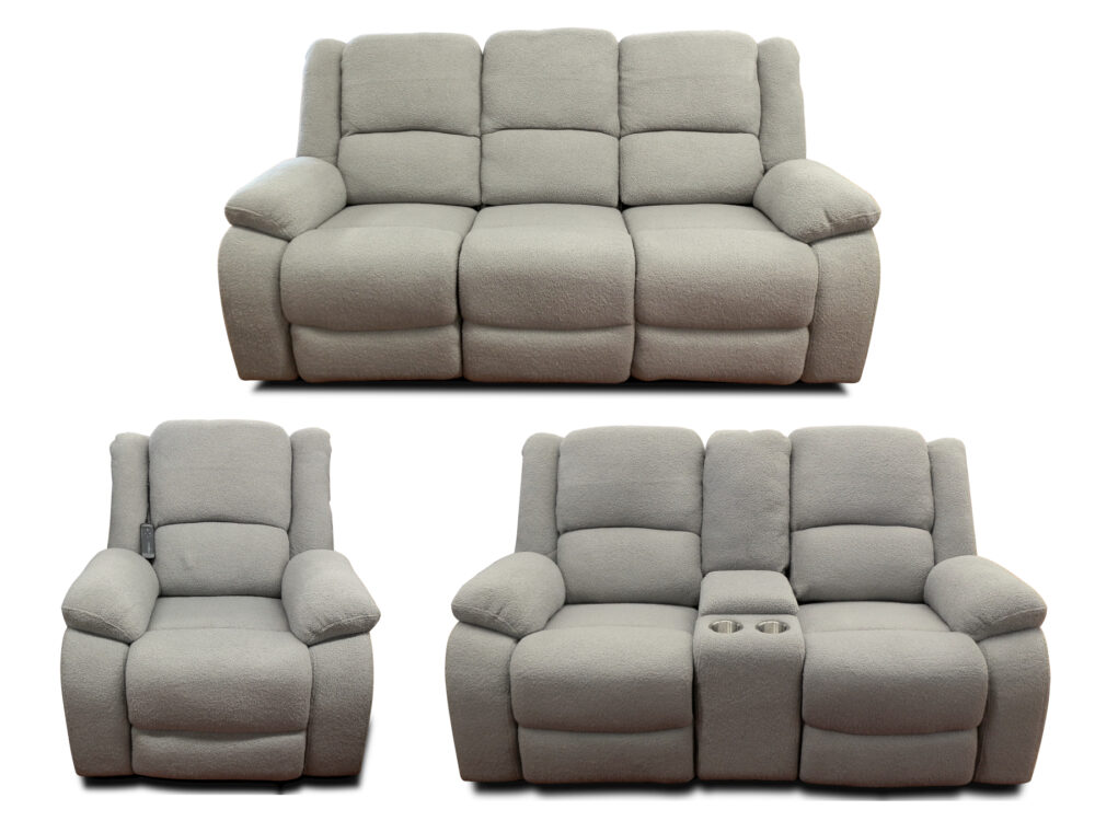 Reclining Sofa Set - Grey