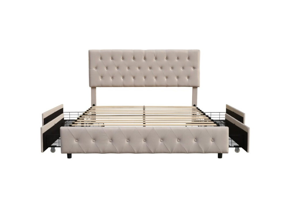 26630 - double - bed - BX-22023 - white - bg