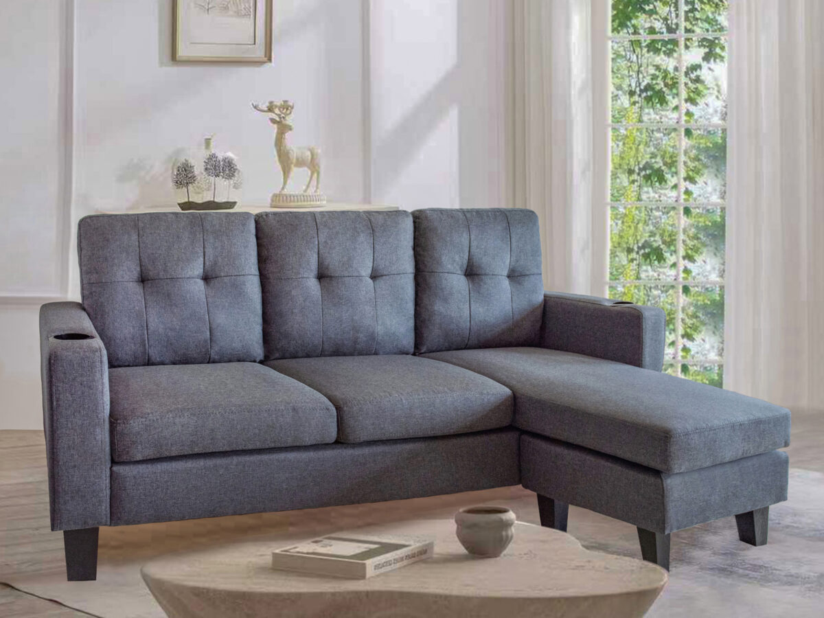 Chaisse Sofa - Grey in Colour