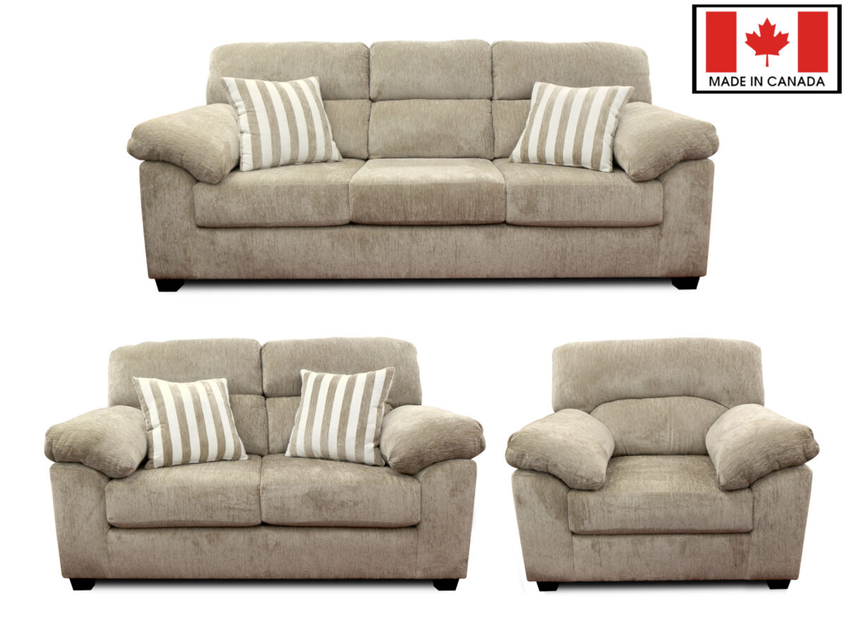 Freeport 200 Sofa Set, Beige - Made in Canada