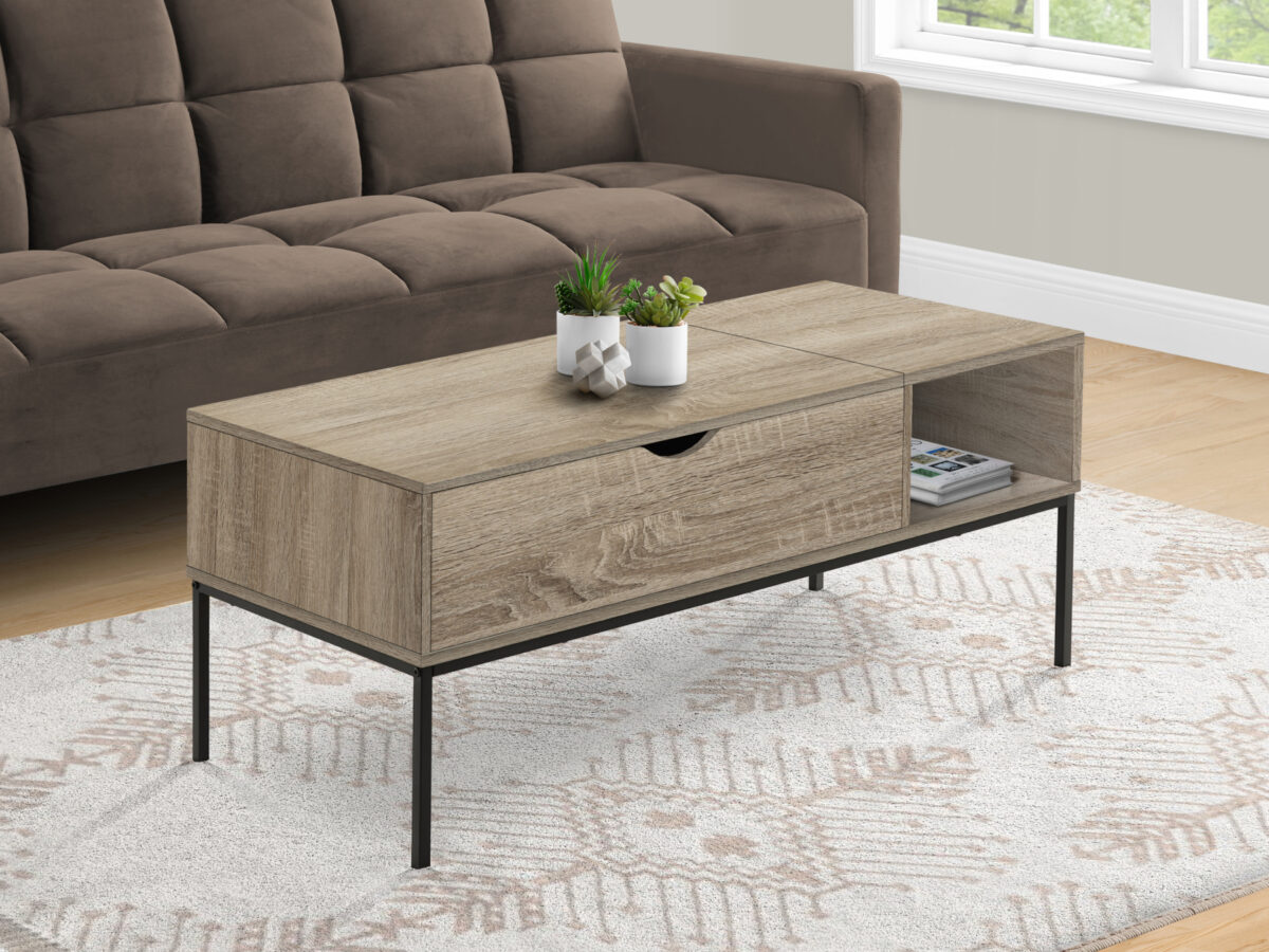Dark Taupe Lift Top Coffee Table - Image