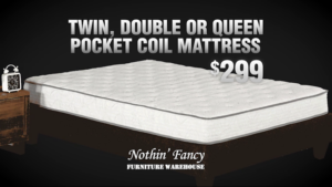 Pocket Coil Mattress - Twin Double or Queen - $299