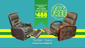 Nothin' Fancy Furniture Warehouse's Tax Free Shopping Spree